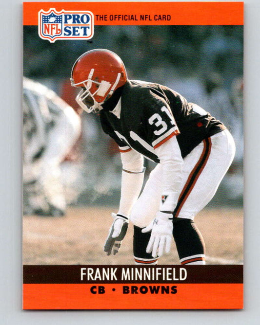 1990 Pro Set #475 Frank Minnifield Mint Cleveland Browns  Image 1