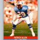 1990 Pro Set #508 Patrick Allen Mint RC Rookie Houston Oilers  Image 1