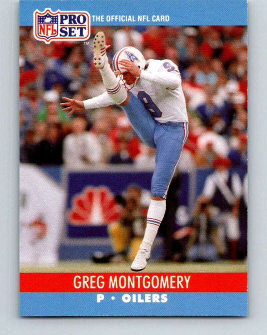1990 Pro Set #516 Greg Montgomery Mint RC Rookie Houston Oilers  Image 1