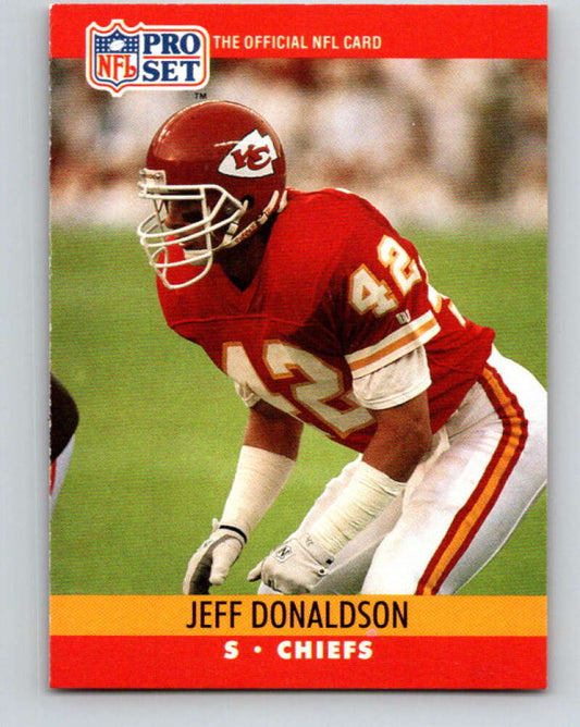 1990 Pro Set #528 Jeff Donaldson Mint Kansas City Chiefs  Image 1