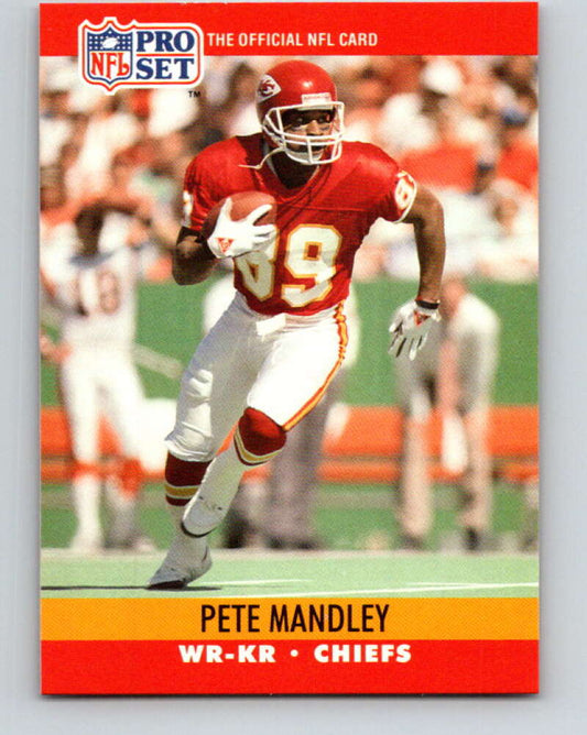 1990 Pro Set #530 Pete Mandley Mint Kansas City Chiefs  Image 1