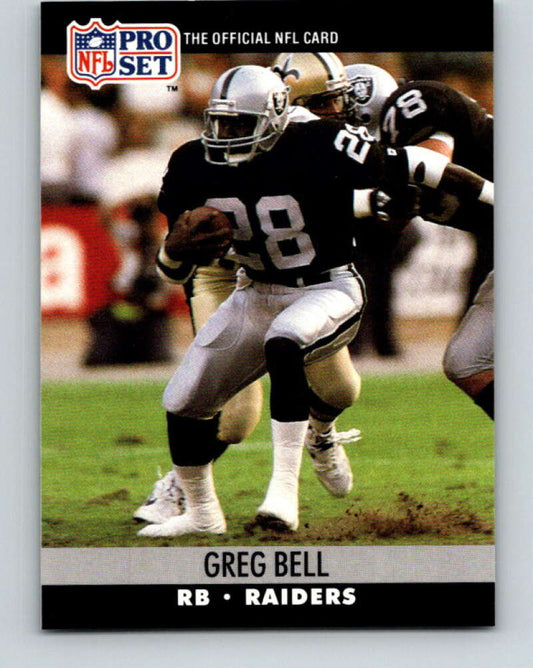 1990 Pro Set #539 Greg Bell Mint Los Angeles Raiders  Image 1