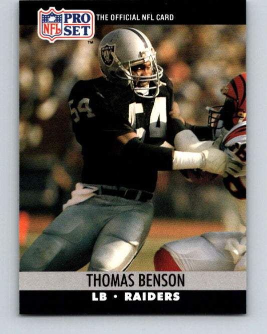 1990 Pro Set #540 Thomas Benson Mint RC Rookie Los Angeles Raiders  Image 1
