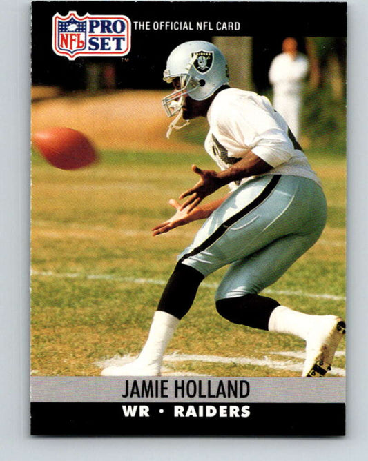 1990 Pro Set #544 Jamie Holland Mint Los Angeles Raiders  Image 1