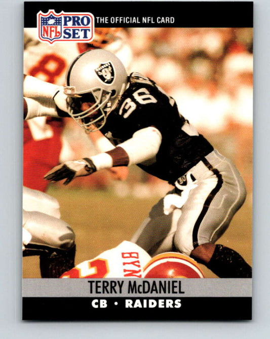 1990 Pro Set #546 Terry McDaniel Mint Los Angeles Raiders  Image 1