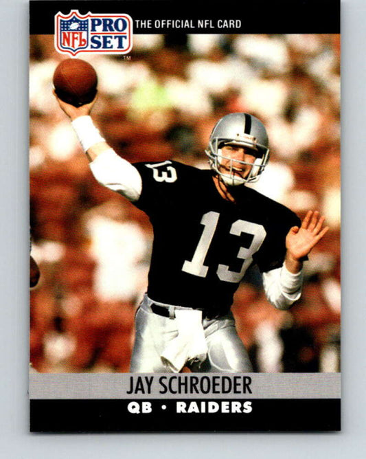 1990 Pro Set #548 Jay Schroeder Mint Los Angeles Raiders