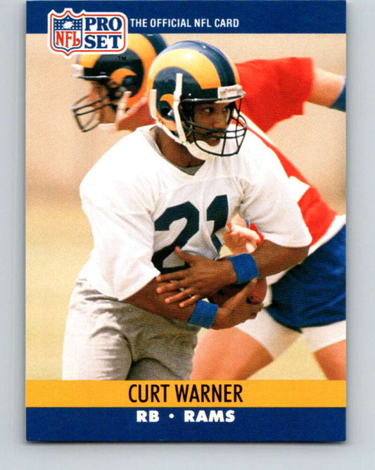 1990 Pro Set #555 Curt Warner Mint Los Angeles Rams  Image 1
