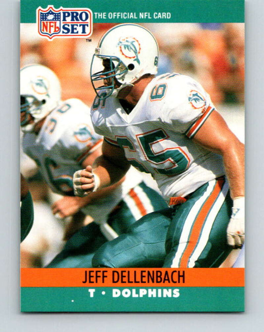 1990 Pro Set #558 Jeff Dellenbach Mint RC Rookie Miami Dolphins