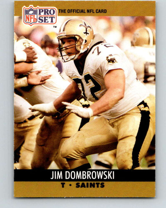 1990 Pro Set #587 Jim Dombrowski Mint RC Rookie New Orleans Saints  Image 1