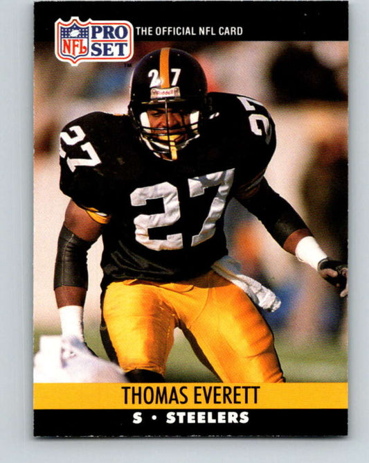 1990 Pro Set #622 Thomas Everett Mint Pittsburgh Steelers  Image 1