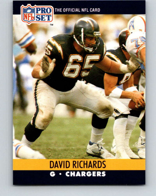 1990 Pro Set #633 David Richards Mint RC Rookie San Diego Chargers  Image 1