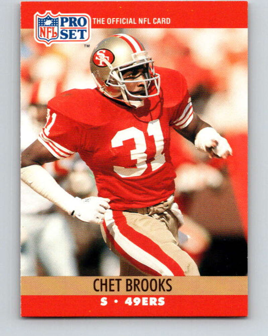 1990 Pro Set #636 Chet Brooks Mint RC Rookie San Francisco 49ers  Image 1