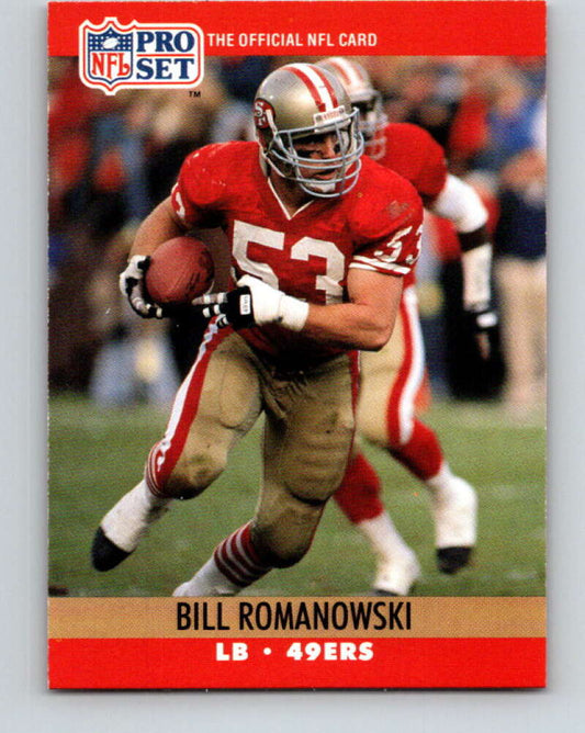 1990 Pro Set #642 Bill Romanowski Mint RC Rookie San Francisco 49ers