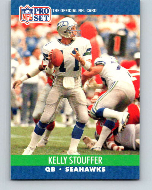 1990 Pro Set #650 Kelly Stouffer Mint Seattle Seahawks  Image 1