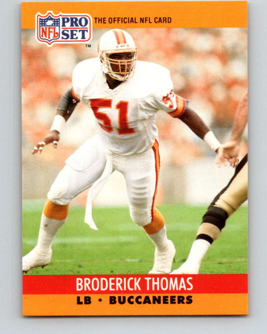 1990 Pro Set #659 Broderick Thomas Mint Tampa Bay Buccaneers  Image 1