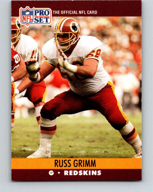 1990 Pro Set #663 Russ Grimm Mint Washington Redskins  Image 1