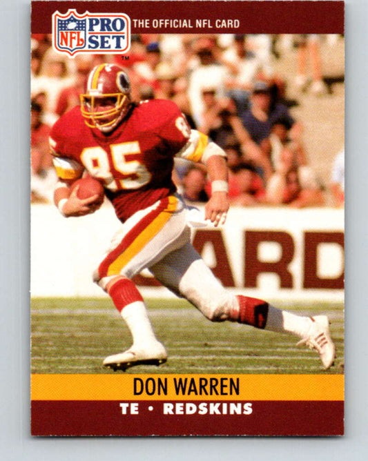 1990 Pro Set #667 Don Warren Mint Washington Redskins  Image 1