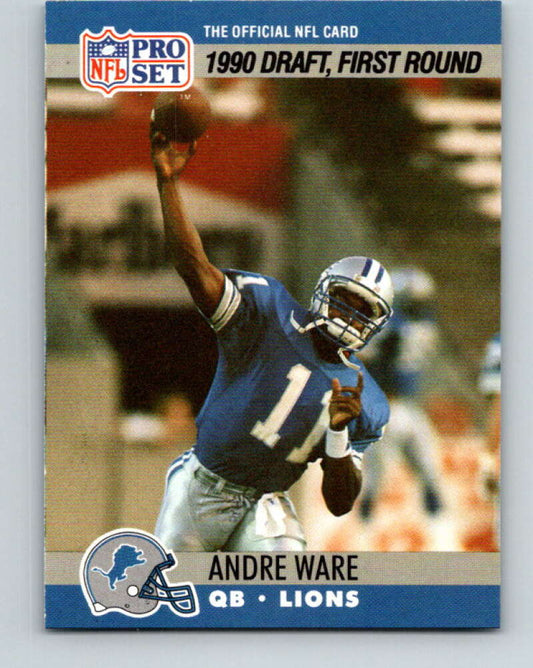 1990 Pro Set #675 Andre Ware Mint Detroit Lions  Image 1