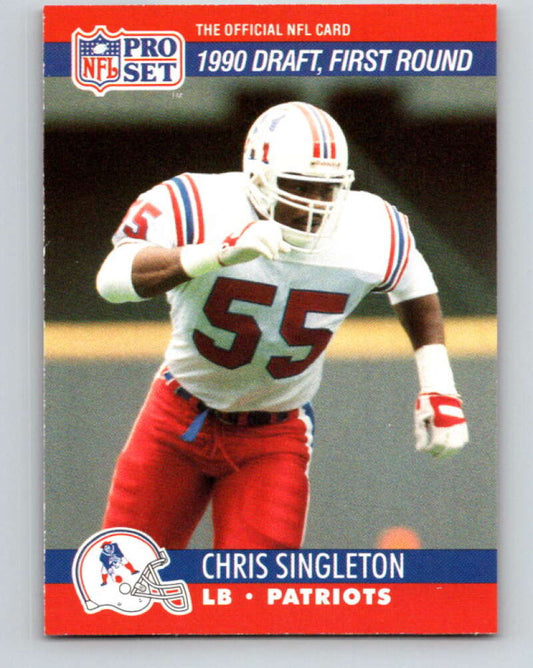 1990 Pro Set #676 Chris Singleton Mint RC Rookie New England Patriots