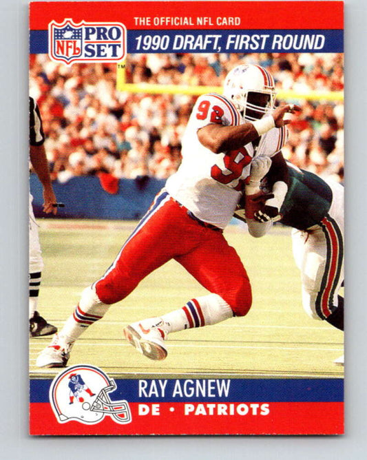 1990 Pro Set #678 Ray Agnew Mint RC Rookie New England Patriots  Image 1