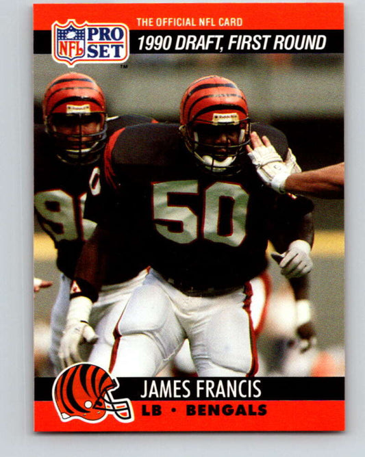 1990 Pro Set #680 James Francis Mint RC Rookie Cincinnati Bengals  Image 1