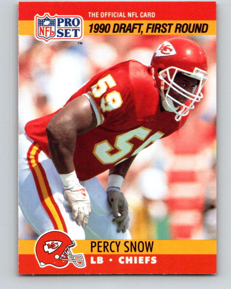 1990 Pro Set #681 Percy Snow Mint Kansas City Chiefs  Image 1