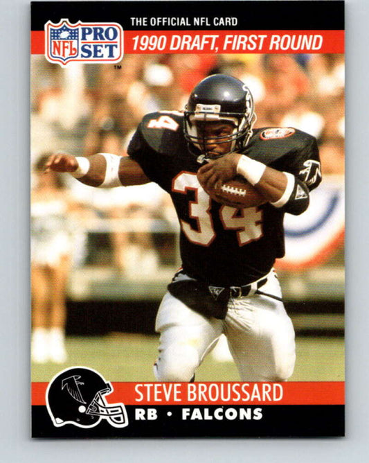 1990 Pro Set #688 Steve Broussard Mint RC Rookie Atlanta Falcons  Image 1