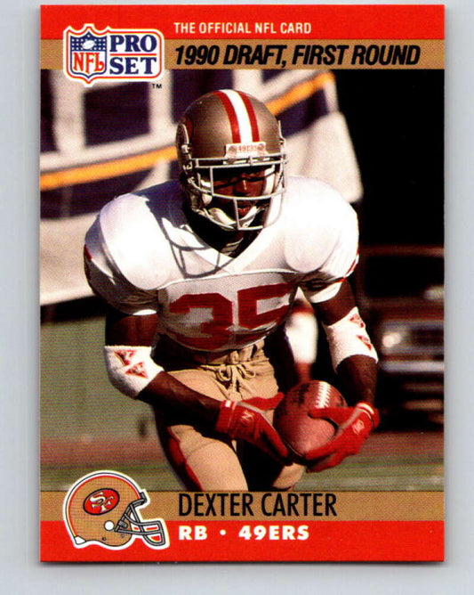 1990 Pro Set #693 Dexter Carter Mint RC Rookie San Francisco 49ers