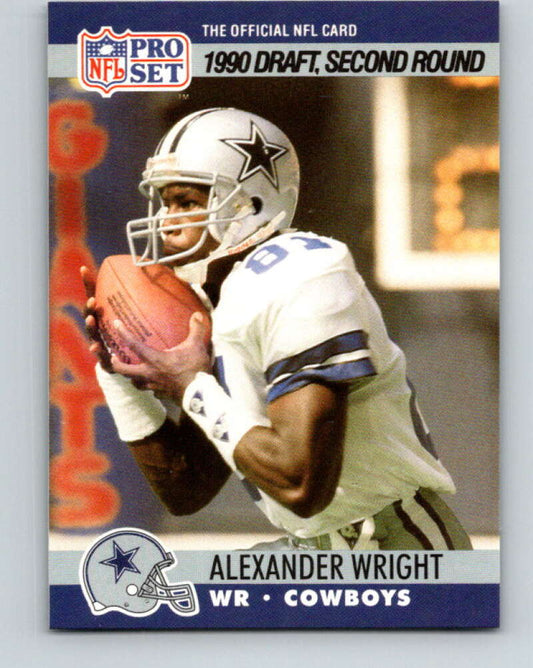 1990 Pro Set #695 Alexander Wright Mint RC Rookie Dallas Cowboys