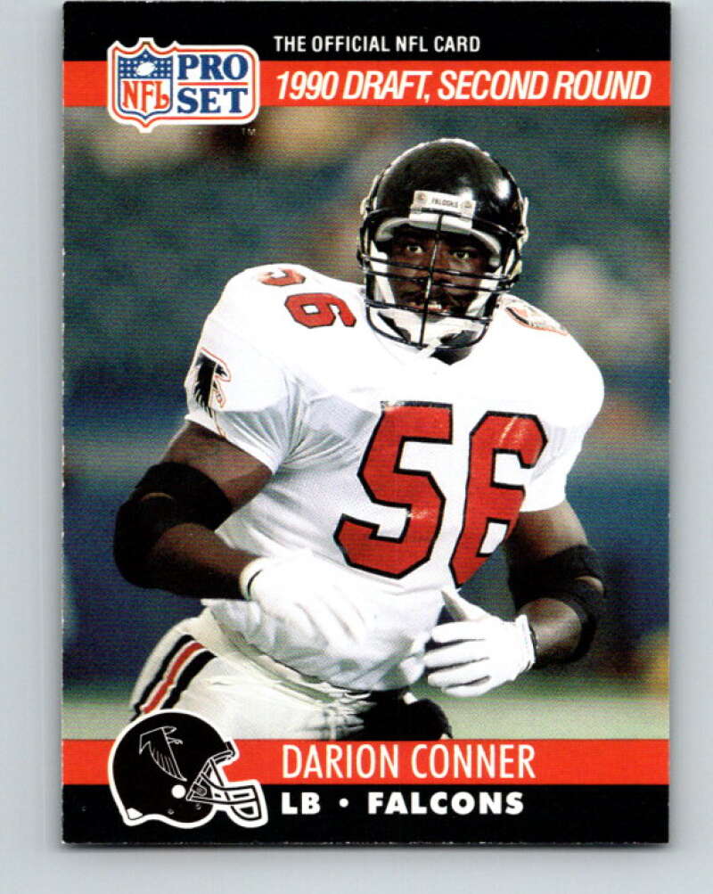 1990 Pro Set #696 Darion Conner Mint RC Rookie Atlanta Falcons  Image 1