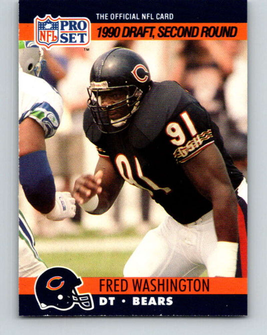1991 Pro Set #701 Fred Washington Mint Chicago Bears Image 1