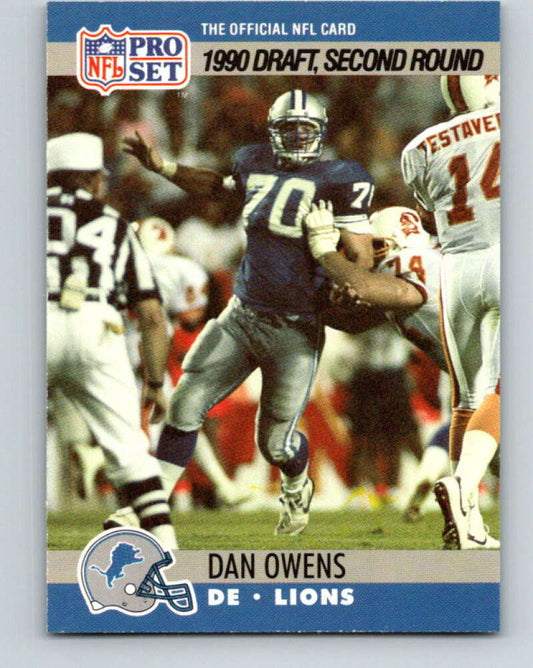 1990 Pro Set #704 Dan Owens Mint RC Rookie Detroit Lions