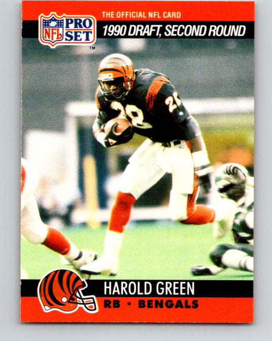 1990 Pro Set #707 Harold Green Mint RC Rookie Cincinnati Bengals  Image 1