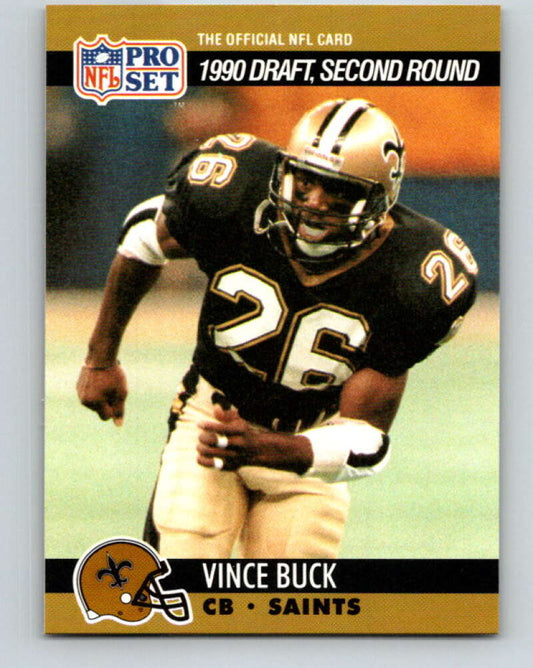 1990 Pro Set #713 Vince Buck Mint RC Rookie New Orleans Saints  Image 1