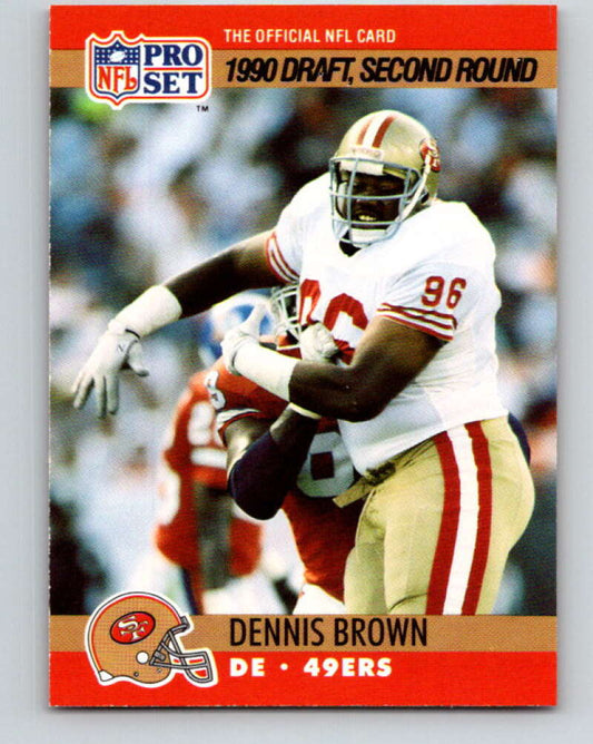 1990 Pro Set #716 Dennis Brown Mint RC Rookie San Francisco 49ers  Image 1
