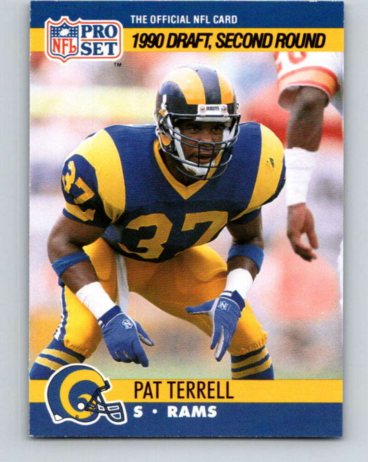 1990 Pro Set #718 Pat Terrell Mint RC Rookie Los Angeles Rams  Image 1