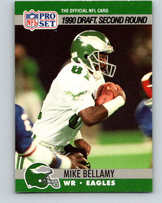 1990 Pro Set #719 Mike Bellamy Mint RC Rookie Philadelphia Eagles  Image 1