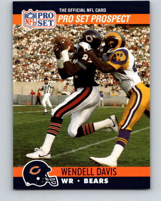 1990 Pro Set #727 Wendell Davis Mint RC Rookie Chicago Bears  Image 1