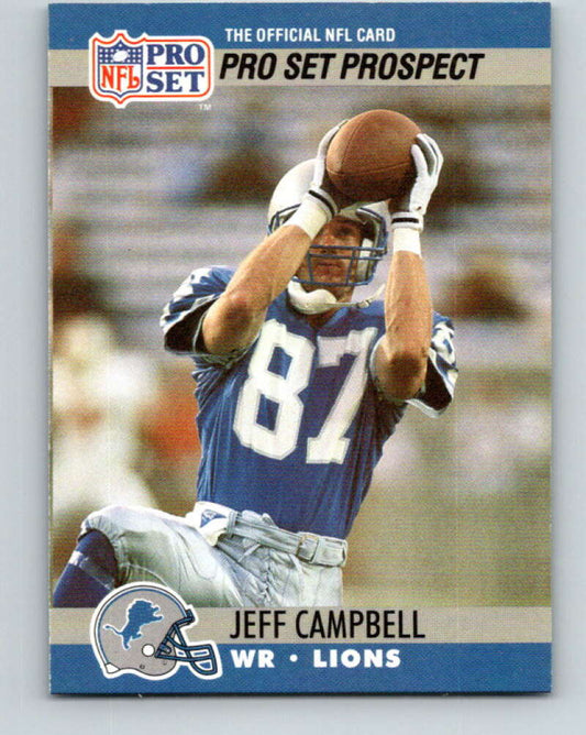 1990 Pro Set #732 Jeff Campbell Mint RC Rookie Detroit Lions  Image 1