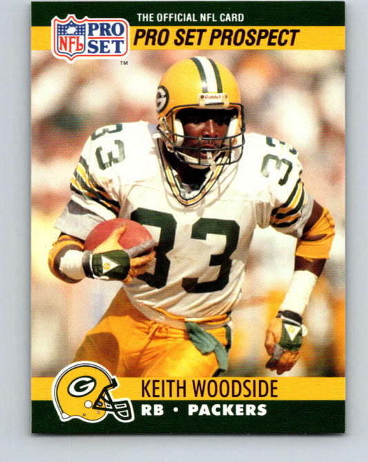 1990 Pro Set #734 Keith Woodside Mint Green Bay Packers  Image 1