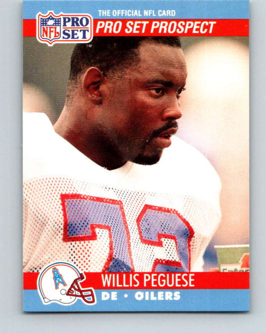 1990 Pro Set #735 Willis Peguese Mint RC Rookie Houston Oilers  Image 1