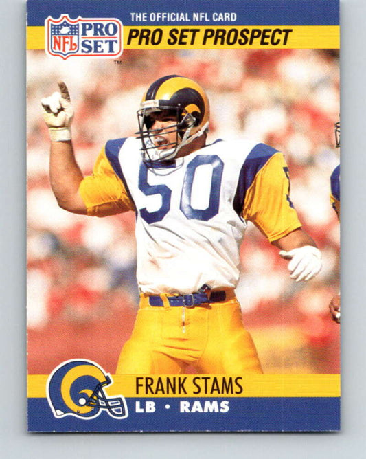 1990 Pro Set #736 Frank Stams Mint Los Angeles Rams  Image 1