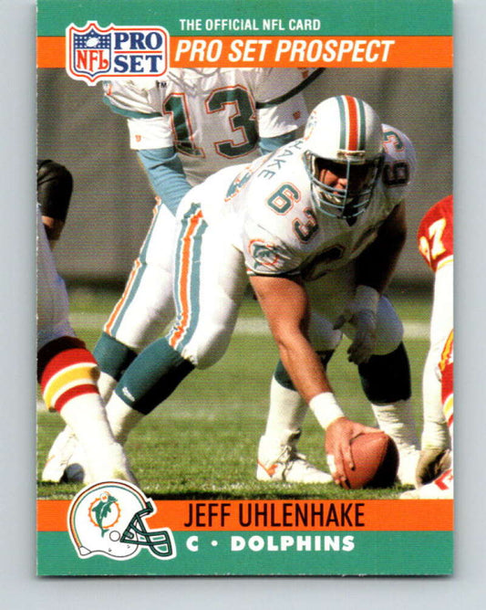 1990 Pro Set #737 Jeff Uhlenhake Mint Miami Dolphins