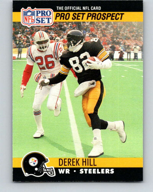 1990 Pro Set #748 Derek Hill Mint RC Rookie Pittsburgh Steelers