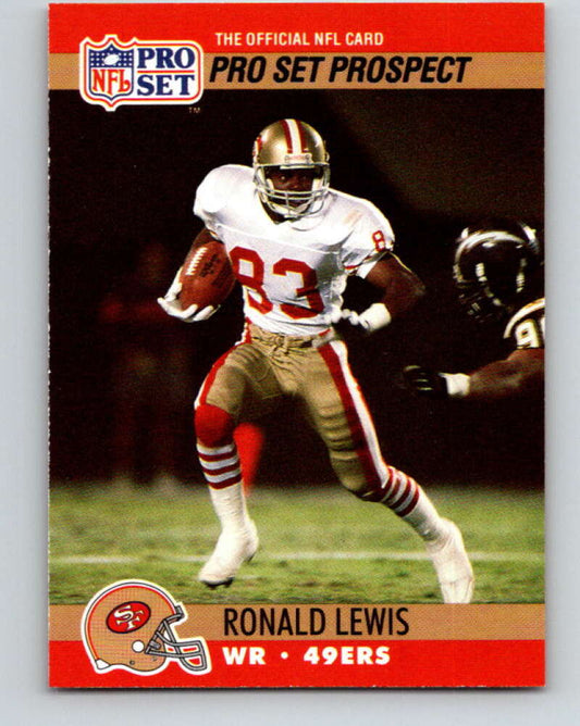 1990 Pro Set #750 Ronald Lewis Mint RC Rookie San Francisco 49ers  Image 1