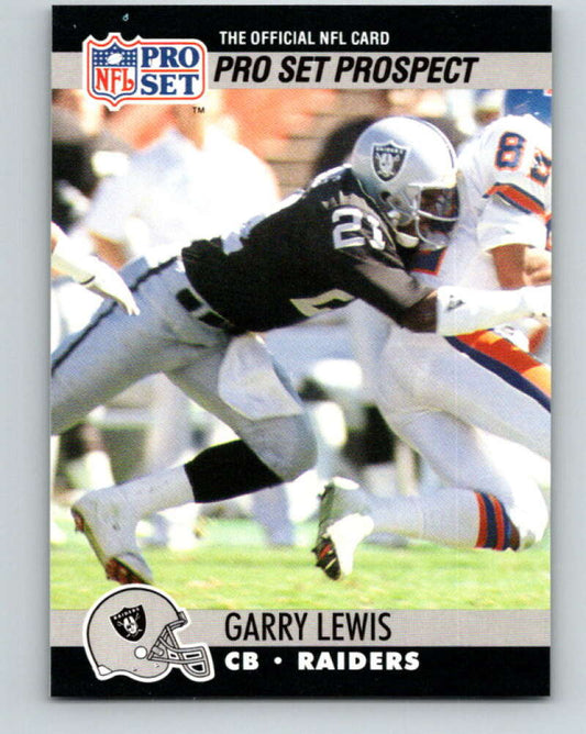 1990 Pro Set #752 Garry Lewis Mint RC Rookie Los Angeles Raiders  Image 1