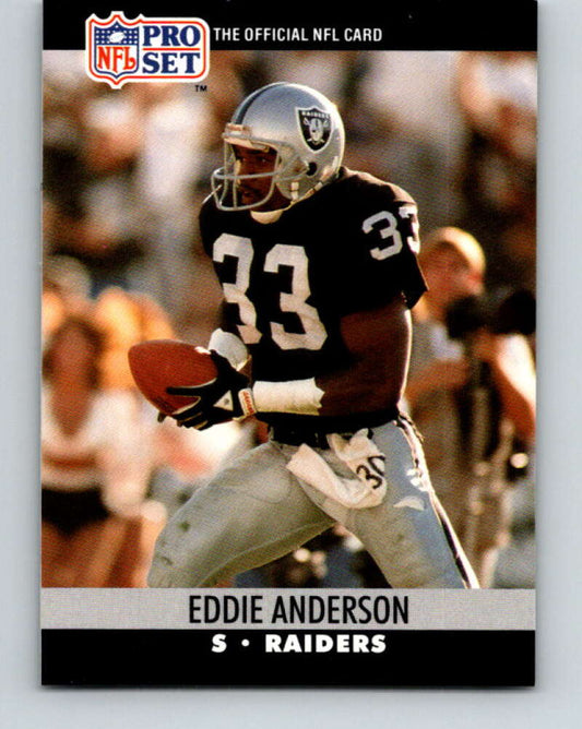 1990 Pro Set #760 Eddie Anderson Mint RC Rookie Los Angeles Raiders  Image 1