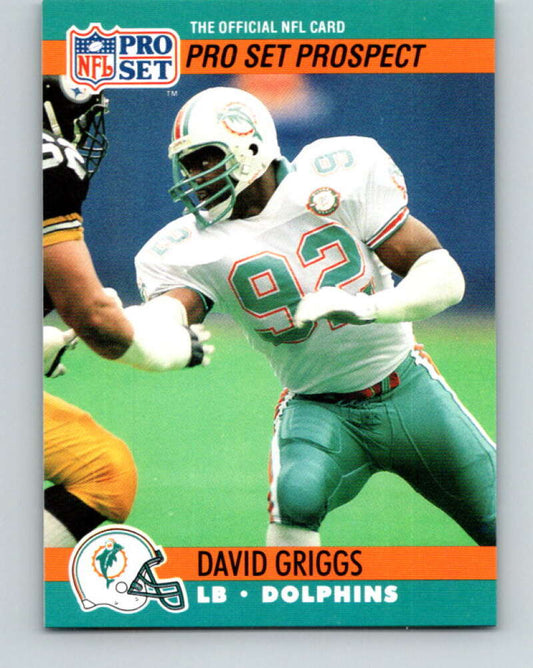 1990 Pro Set #763 David Griggs Mint RC Rookie Miami Dolphins