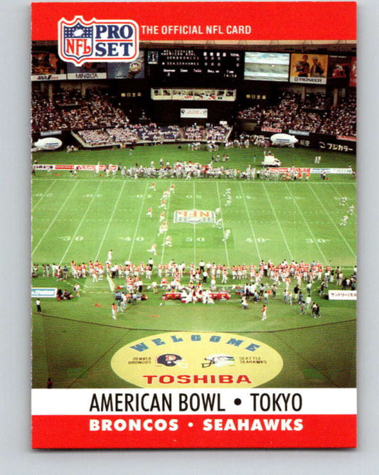 1990 Pro Set #783 American Bowl: Tokyo Mint Denver Broncos/Seattle Seahawks  Image 1