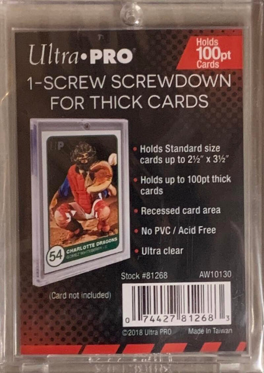 Ultra Pro 1-Screw Recessed 3x5 Card Screwdown 100pt  - Holds up to 100pt Image 1